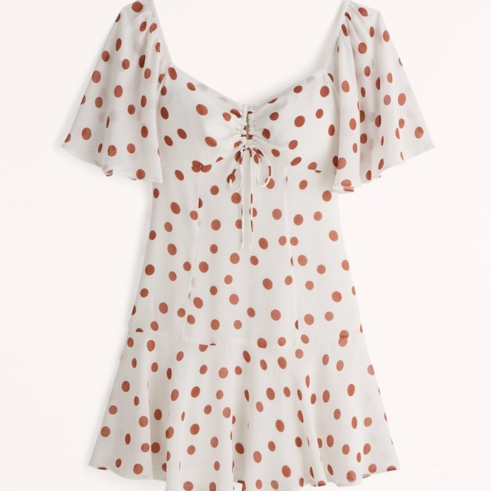 Abercrombie Flutter Sleeve Keyhole Mini Dress, SP